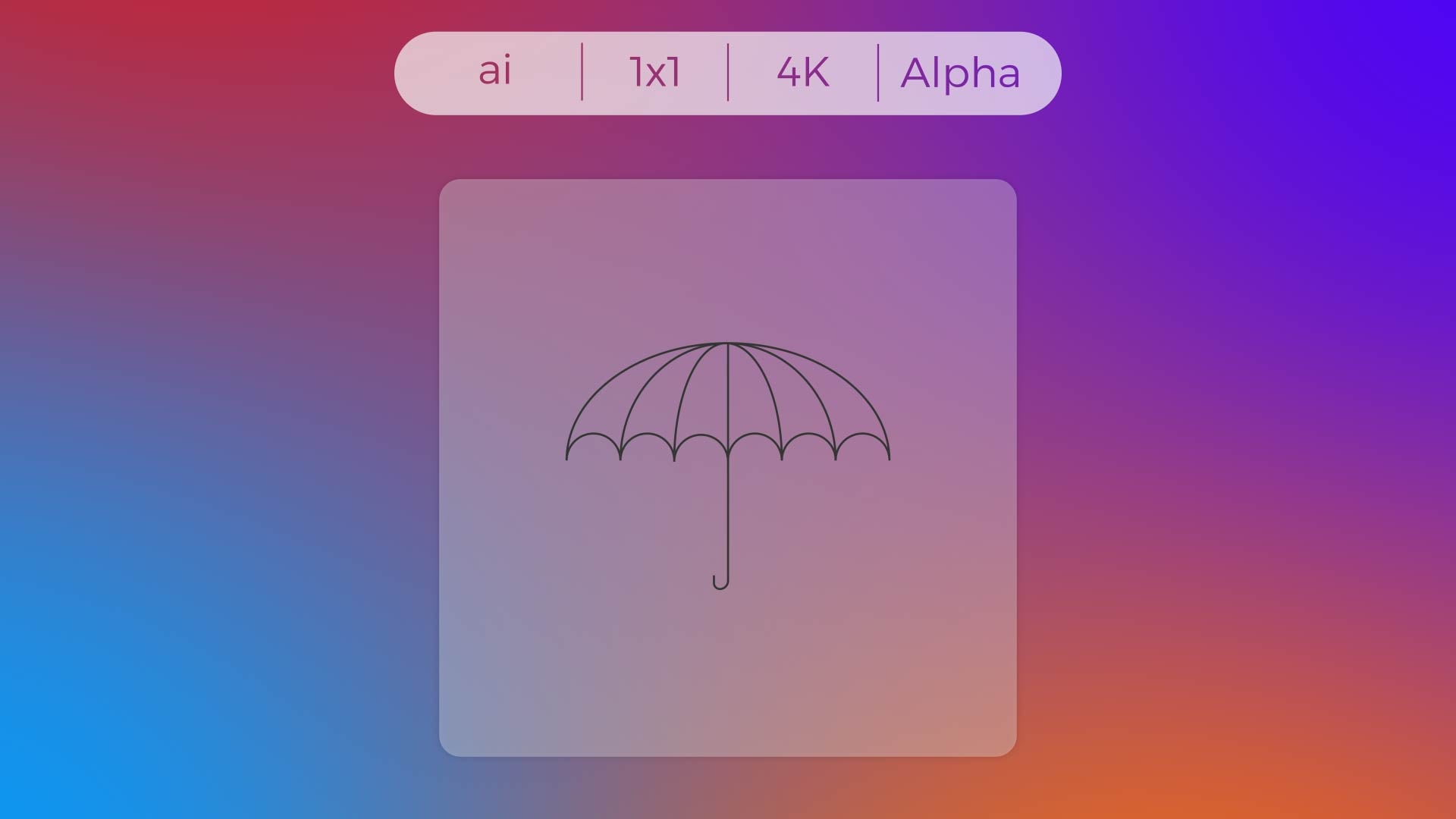 Stroke Icon - Umbrella
