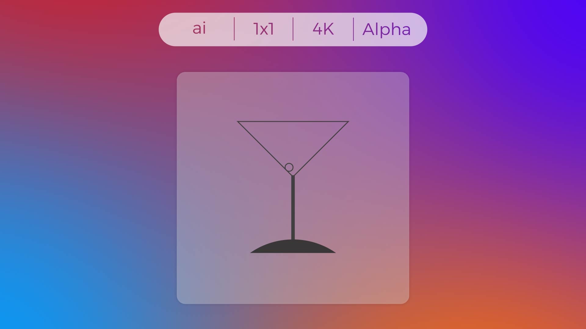 Stroke Icon - Empty glass