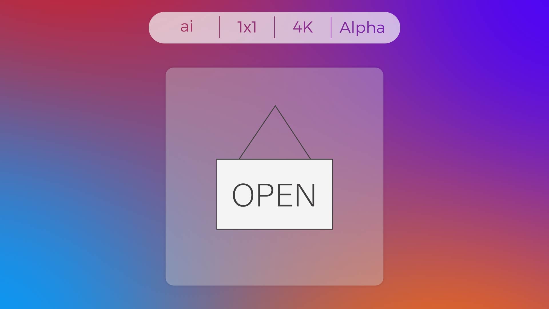 Stroke Icon - Open Sign