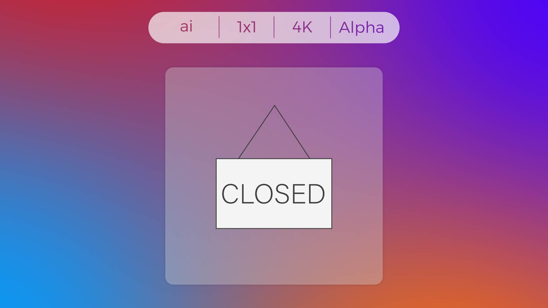 Stroke Icon - Closed Sign