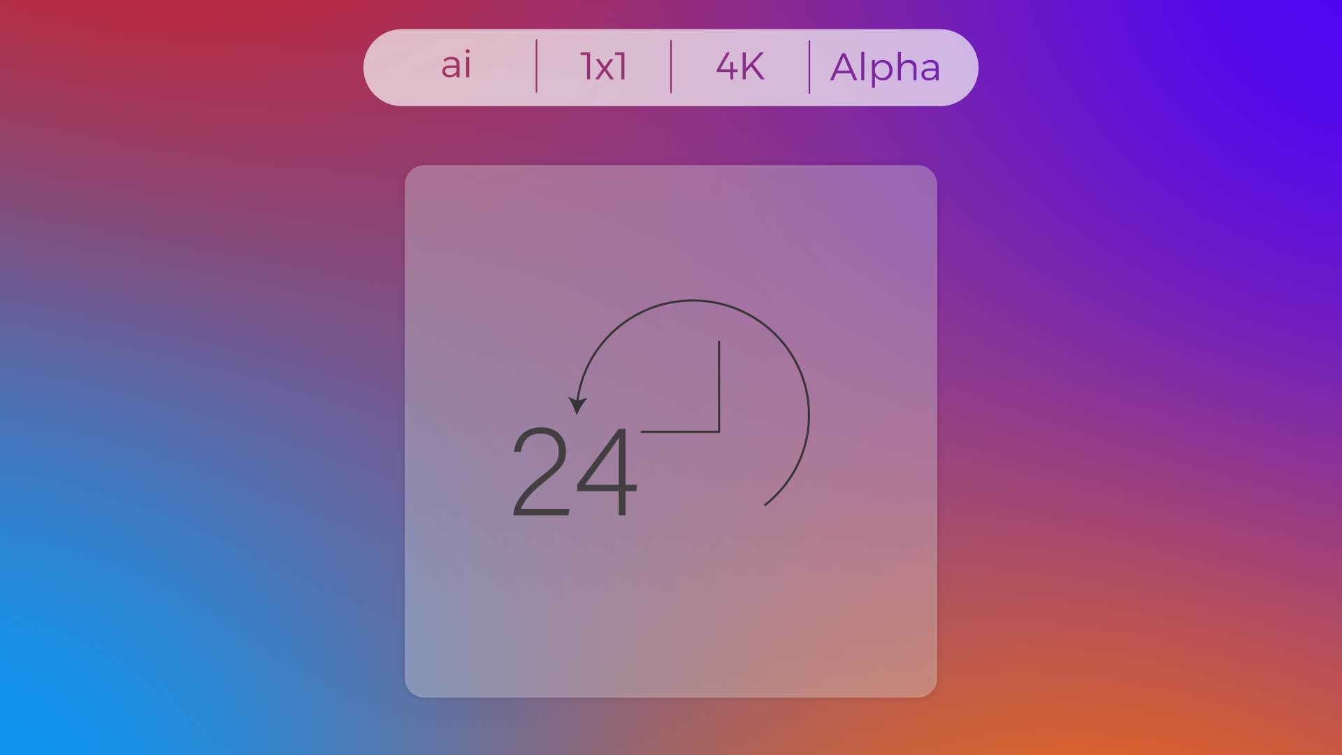 Stroke Icon - 24 hours clock