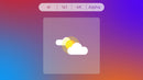 Solid Icon - Sun and clouds