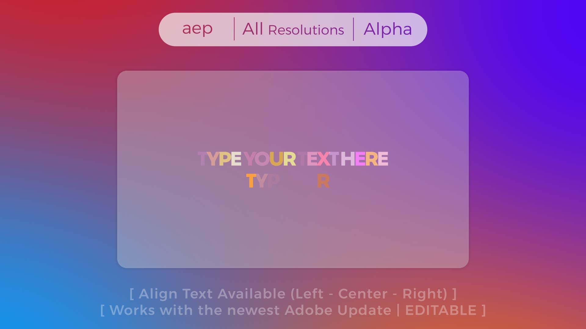 Text Animation - Wiggle RGB