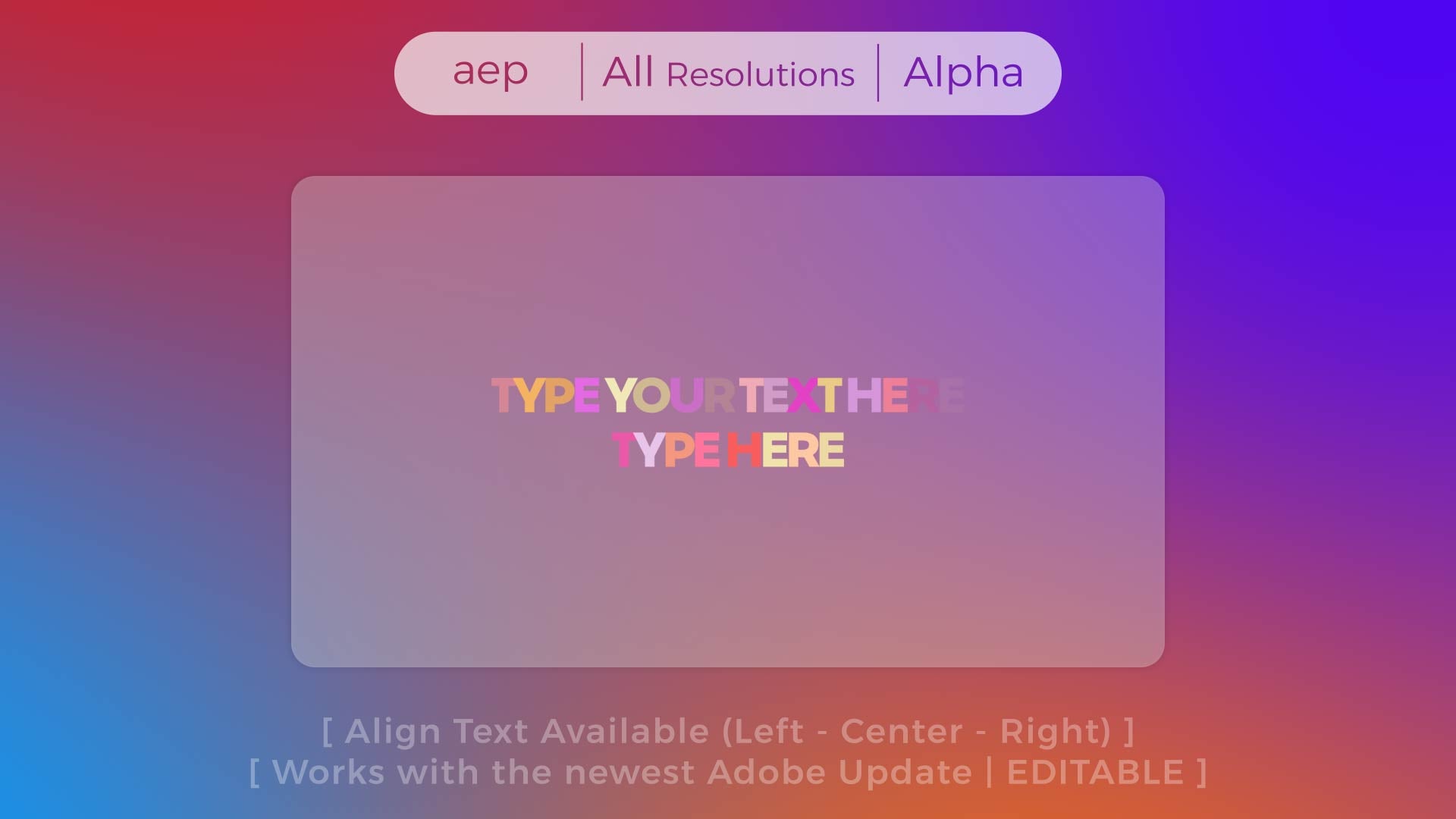 Text Animation - Wiggle RGB