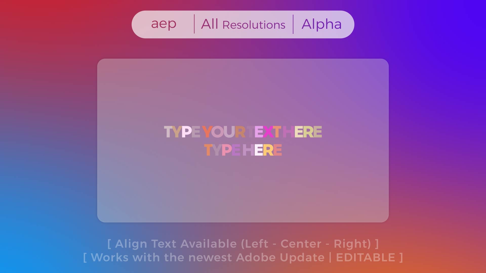 Text Animation - Wiggle RGB